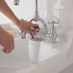 Burlington 65 2-Door Vanity Unit & Classic Invisible Overflow/Waste Basin (Dark Olive - 2 Tap Hole)