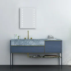 Brooklyn Dot 390 X 500mm Battery Operated Illuminated LED Mirror 12 Brooklyn Dot 390 X 500mm Battery Operated Illuminated LED Mirror -Bathroom Furniture gs014x7bt d3