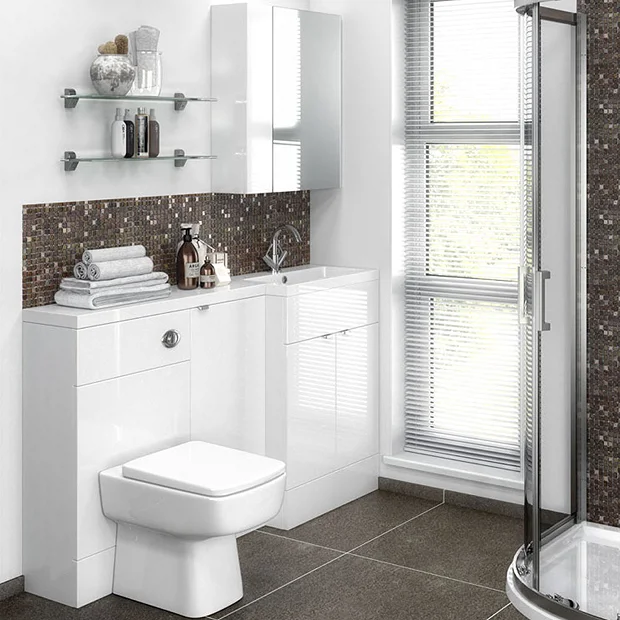 Hudson Reed 500x255mm Gloss White Compact WC Unit 3 Hudson Reed 500x255mm Gloss White Compact WC Unit