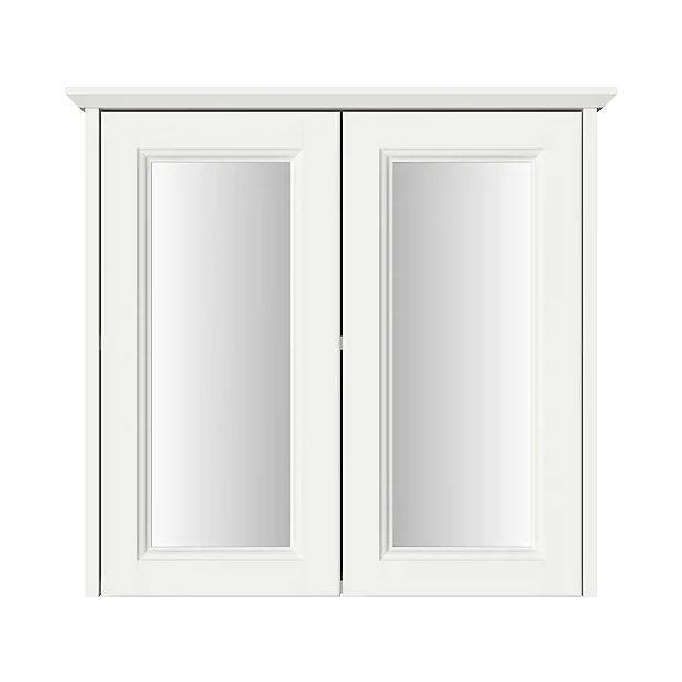 Heritage Caversham Double Door Mirror Wall Cabinet - Chantilly 3 Heritage Caversham Double Door Mirror Wall Cabinet - Chantilly