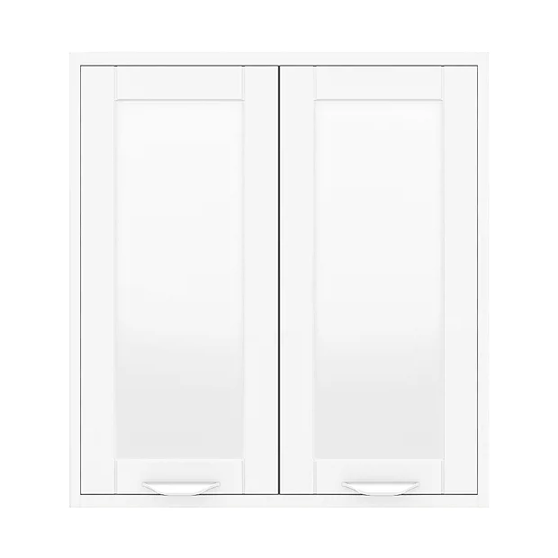 Keswick White 600mm Traditional Wall Hung 2 Door Mirror Cabinet 6 Keswick White 600mm Traditional Wall Hung 2 Door Mirror Cabinet - Image 4