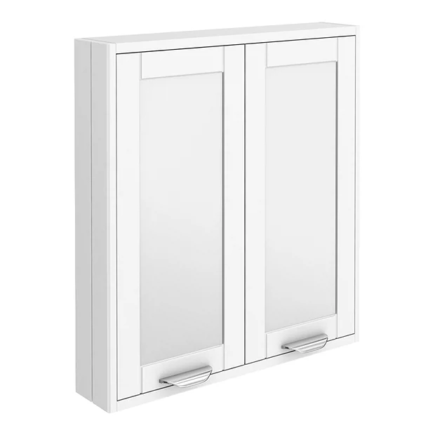 Keswick White 600mm Traditional Wall Hung 2 Door Mirror Cabinet 4 Keswick White 600mm Traditional Wall Hung 2 Door Mirror Cabinet - Image 2
