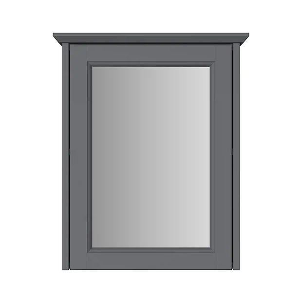 Heritage Caversham Single Door Mirror Wall Cabinet - Graphite 3 Heritage Caversham Single Door Mirror Wall Cabinet - Graphite