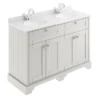 Old London 1200mm Cabinet & Double Bowl White Marble Top - Timeless Sand 2 Old London 1200mm Cabinet & Double Bowl White Marble Top - Timeless Sand -Bathroom Furniture lof464 l1