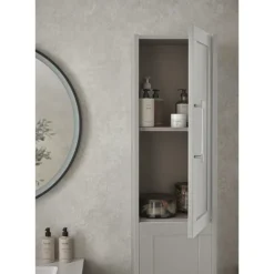 Heritage Lynton 350mm Wall Hung Tall Cabinet - Dove Grey 7 Heritage Lynton 350mm Wall Hung Tall Cabinet - Dove Grey -Bathroom Furniture lydgtb d1 1