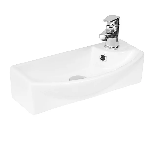 Arezzo Matt Green 450mm 1TH Wall Hung Cloakroom Vanity Unit 5 Arezzo Matt Green 450mm 1TH Wall Hung Cloakroom Vanity Unit - Image 3