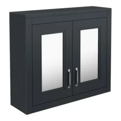 Chatsworth 690mm Graphite 2-Door Mirror Cabinet 8 Chatsworth 690mm Graphite 2-Door Mirror Cabinet -Bathroom Furniture mcabblk n d1
