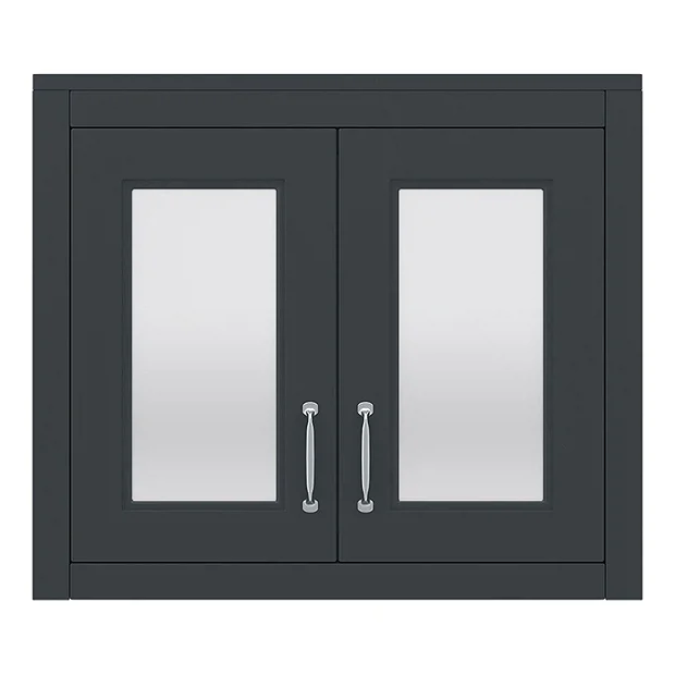 Chatsworth 690mm Graphite 2-Door Mirror Cabinet 6 Chatsworth 690mm Graphite 2-Door Mirror Cabinet - Image 4