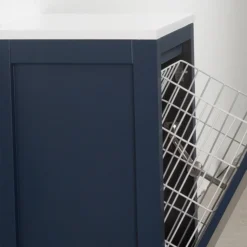 Montrose Indigo Blue Laundry Unit With Chrome Handle 8 Montrose Indigo Blue Laundry Unit With Chrome Handle -Bathroom Furniture mtlamicp d1 2