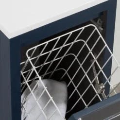 Montrose Indigo Blue Laundry Unit With Brushed Brass Handle 9 Montrose Indigo Blue Laundry Unit With Brushed Brass Handle -Bathroom Furniture mtlamicp d2 1