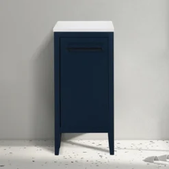 Montrose Indigo Blue Laundry Unit With Matt Black Handle