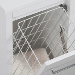 Montrose White Laundry Unit With Chrome Handle 8 Montrose White Laundry Unit With Chrome Handle -Bathroom Furniture mtlamwcp d1