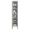 Montrose Dove Grey Tall Storage Unit With Brushed Brass Handles