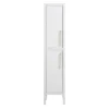 Montrose White Tall Storage Unit With Brushed Brass Handles