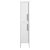 Montrose White Tall Storage Unit With Chrome Handles 2 Montrose White Tall Storage Unit With Chrome Handles -Bathroom Furniture mtumwcp d2