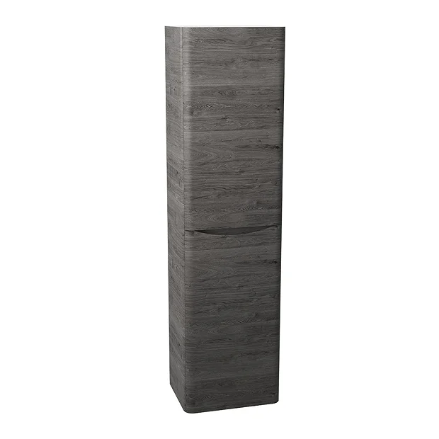 Monza Graphite Oak Tall Wall Hung Storage Unit - 1500mm High 3 Monza Graphite Oak Tall Wall Hung Storage Unit - 1500mm High