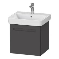 Duravit No.1 550mm Graphite Matt 1-Drawer Wall Mounted Vanity Unit With Basin 9 Duravit No.1 550mm Graphite Matt 1-Drawer Wall Mounted Vanity Unit With Basin -Bathroom Furniture n550gra l