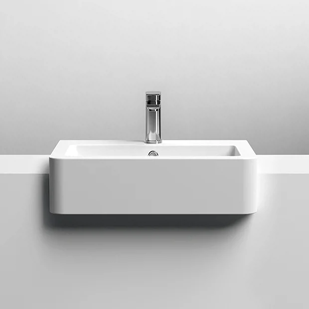 Hudson Reed 570mm 1TH Rectangular Semi-Recessed Basin 4 Hudson Reed 570mm 1TH Rectangular Semi-Recessed Basin - Image 2