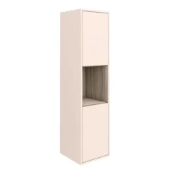 Haywood 1400mm Matt Pink / Driftwood Wall Hung Tall Unit