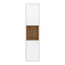 Haywood 1400mm Gloss White / Natural Oak Wall Hung Tall Unit 10 Haywood 1400mm Gloss White / Natural Oak Wall Hung Tall Unit -Bathroom Furniture nfc961 d2