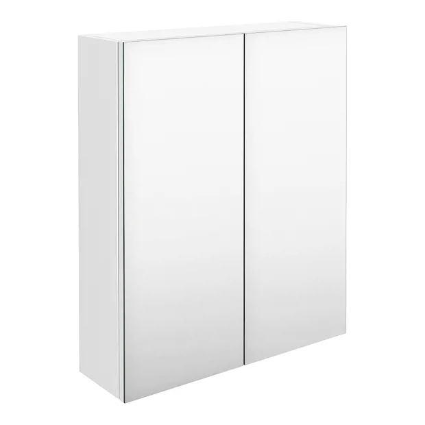 Hudson Reed 600mm White Gloss 50/50 Mirror Unit 3 Hudson Reed 600mm White Gloss 50/50 Mirror Unit