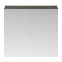 Brooklyn 800mm Grey Avola Bathroom Mirror Cabinet - 2 Door -Bathroom Furniture off519 d2