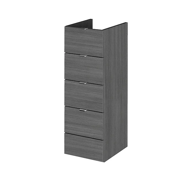 Hudson Reed 300x355mm Grey Avola Full Depth 4 Drawer Unit 4 Hudson Reed 300x355mm Grey Avola Full Depth 4 Drawer Unit - Image 2