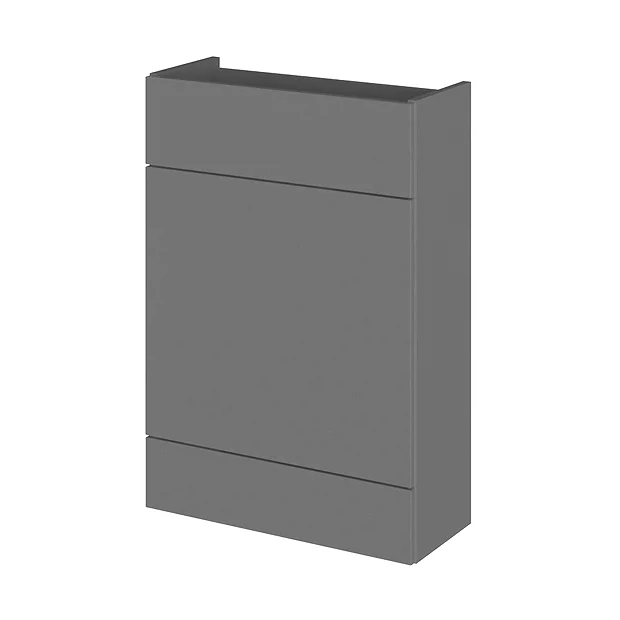 Hudson Reed 600x255mm Gloss Grey Compact WC Unit 4 Hudson Reed 600x255mm Gloss Grey Compact WC Unit - Image 2