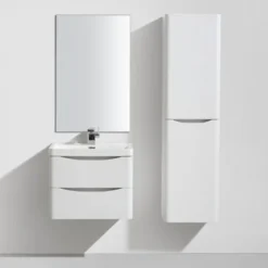 Monza White Ash 600mm Wide Wall Mounted Vanity Unit 11 Monza White Ash 600mm Wide Wall Mounted Vanity Unit -Bathroom Furniture rondawhiteash600mmwidewallmountedvanityunitdetail3