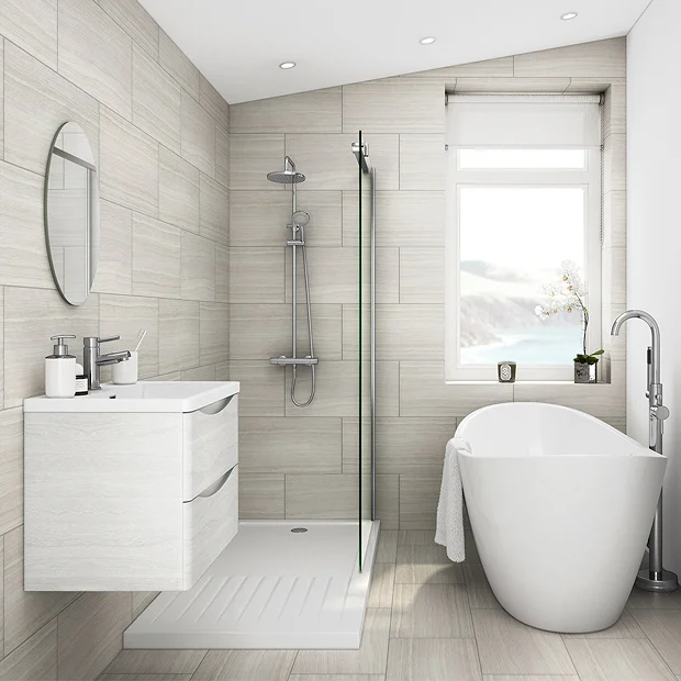 Monza White Ash 600mm Wide Wall Mounted Vanity Unit 8 Monza White Ash 600mm Wide Wall Mounted Vanity Unit - Image 6