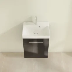 Villeroy & Boch Villeroy And Boch Avento Crystal Black 450mm Wall Hung 1-Door Vanity Unit 11 Villeroy & Boch Villeroy And Boch Avento Crystal Black 450mm Wall Hung 1-Door Vanity Unit -Bathroom Furniture save15b301 d3