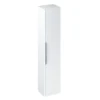 Britton Shoreditch Wall-Hung Tall Cabinet With Chrome Handle - Matt White