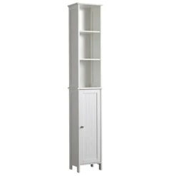 Tongue And Groove Tall Storage Unit - White 11 Tongue And Groove Tall Storage Unit - White -Bathroom Furniture tg108md3