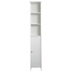 Tongue And Groove Tall Storage Unit - White
