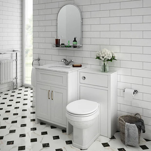 Chatsworth Traditional 700 X 490mm Arched Mirror With Glass Shelf - Chrome 5 Chatsworth Traditional 700 X 490mm Arched Mirror With Glass Shelf - Chrome - Image 3