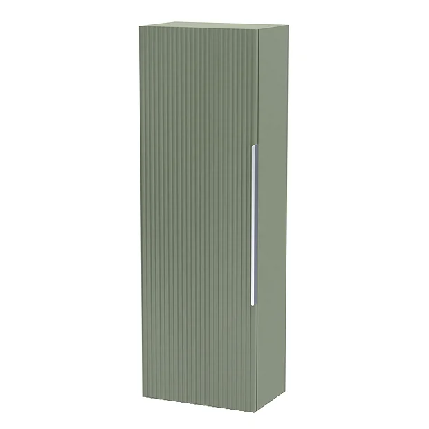 Venice Fluted Wall Hung Tall Storage Cabinet - Green 4 Venice Fluted Wall Hung Tall Storage Cabinet - Green - Image 2