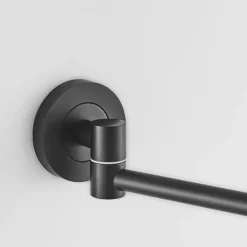 Venice Matt Black 5x Magnifying Cosmetic Mirror With Round Wall Plate -Bathroom Furniture vncmrnmb d3