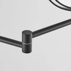 Venice Matt Black 5x Magnifying Cosmetic Mirror With Round Wall Plate