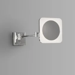 Venice Chrome Square 3x Magnifying LED Cosmetic Mirror 9 Venice Chrome Square 3x Magnifying LED Cosmetic Mirror -Bathroom Furniture vncmsqu d2