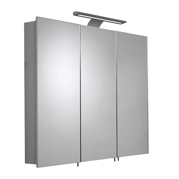 Croydex Hampton Hang N Lock Triple Door Illuminated Mirror Cabinet With Shaver Socket 700 X 900mm 4 Croydex Hampton Hang N Lock Triple Door Illuminated Mirror Cabinet With Shaver Socket 700 X 900mm - Image 2