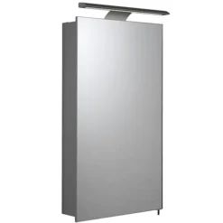 Croydex Jefferson Hang N Lock Single Door Illuminated Mirror Cabinet With Shaver Socket 700 X 400mm -Bathroom Furniture wc147769eai2