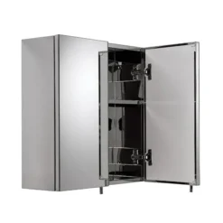 Croydex Avon Double Door Stainless Steel Mirror Cabinet 8 Croydex Avon Double Door Stainless Steel Mirror Cabinet -Bathroom Furniture wc866105 d1